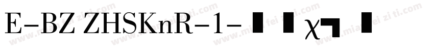E-BZ ZHSKnR-1字体转换